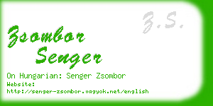 zsombor senger business card